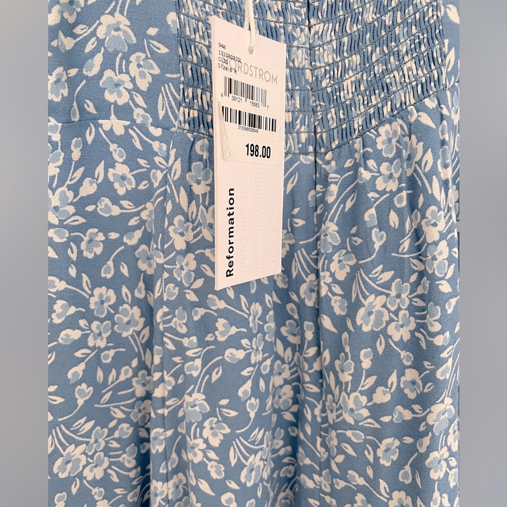 Reformation Mini Dress - Blue Floral Print - Picture 5 of 5